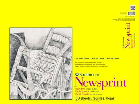 #300 NEWSPRINT PAD SMOOTH 18X24 TAPE 50