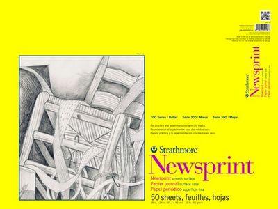 #300 NEWSPRINT PAD SMOOTH 18X24 TAPE 50