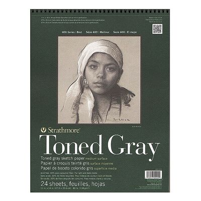 #400 TONED GRAY SKETCH WIRE BOUND 80LB 24 SHEET 11X14