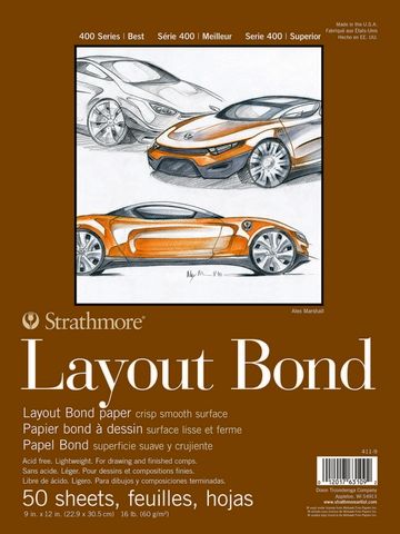 #400 LAYOUT PAD 16LB 14X17 TAPE 50