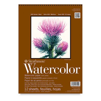 #400 WATERCOLOR PAD 9X12 WIRE