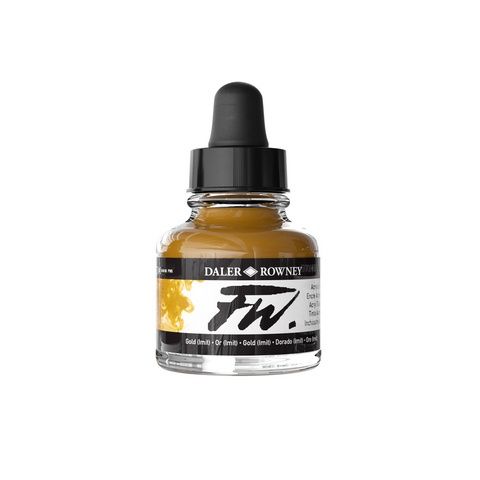 FW LIQUID ACRYLIC INK 1OZ GOLD (IMIT)