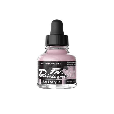 FW PEARLESCENT LIQUID ACRYLIC 1OZ PLATNIUM PINK