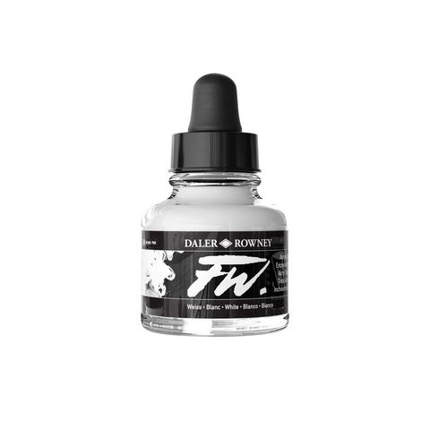 FW LIQUID ACRYLIC INK 1OZ WHITE