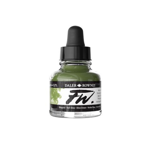 FW LIQUID ACRYLIC INK 1OZ OLIVE GREEN