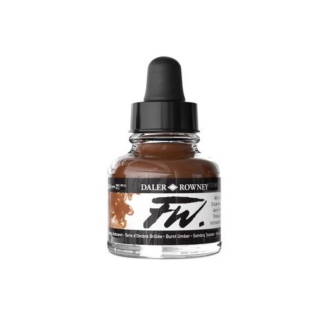 FW LIQUID ACRYLIC INK 1OZ BURNT UMBER