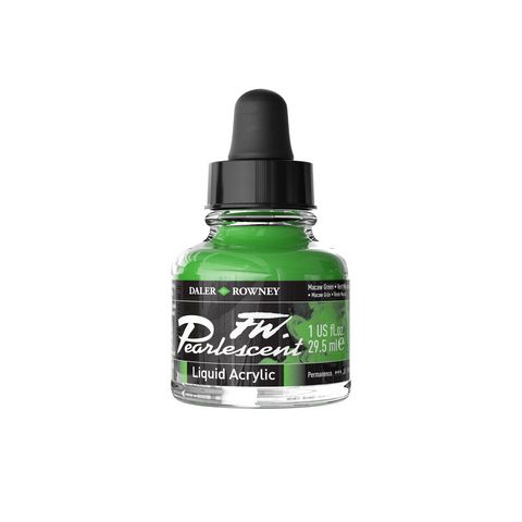 FW PEARLESCENT LIQUID ACRYLIC 1OZ MACAW GREEN