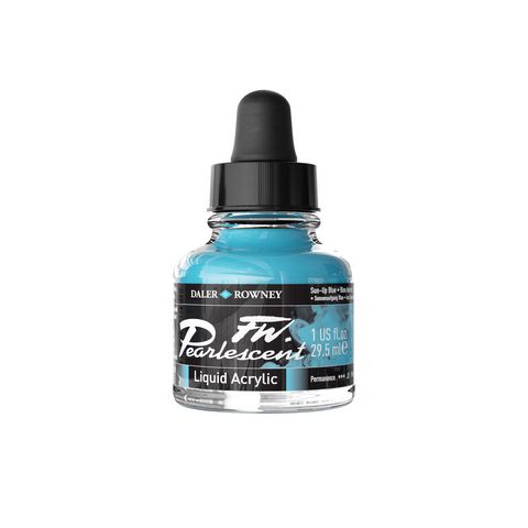 FW PEARLESCENT LIQUID ACRYLIC 1OZ SUN-UP BLUE