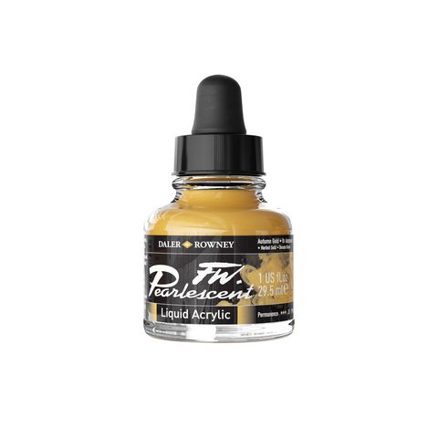 FW PEARLESCENT LIQUID ACRYLIC 1OZ AUTUMN GOLD
