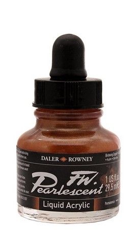 FW PEARLESCENT LIQUID ACRYLIC 1OZ BIRDWING COPPER