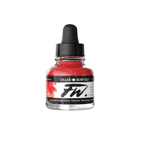 FW LIQUID ACRYLIC INK 1OZ FLAME RED