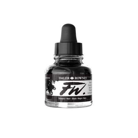 FW LIQUID ACRYLIC INK 1OZ BLACK (INDIA)1OZ