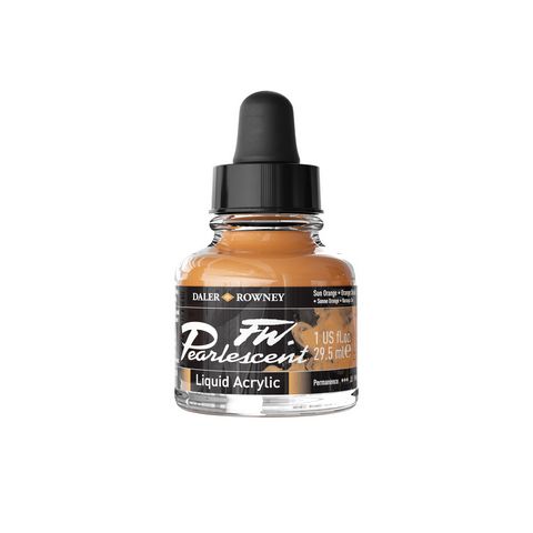FW PEARLESCENT LIQUID ACRYLIC 1OZ SUN ORANGE