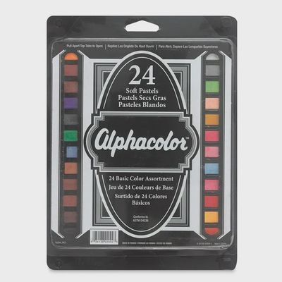 ALPHACOLOR PASTEL SET 24 STICK BASIC COLORS