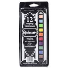 ALPHACOLOR PASTEL SET 12 STICK BASIC COLORS