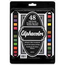 ALPHACOLOR PASTEL SET 48 STICK BASIC COLORS