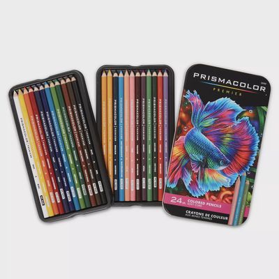PRISMACOLOR PREMIER COLORED PENCIL 24 COLOR TIN SET