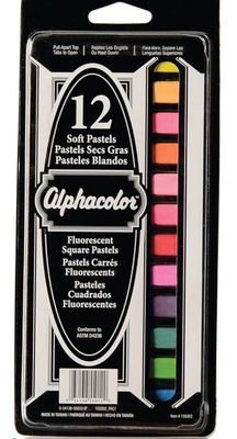 ALPHACOLOR PASTEL SET 12 STICK FLUORESCENT COLORS