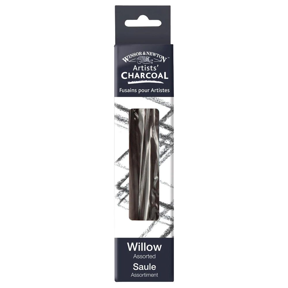 ARTISTS WILLOW CHARCOAL ASSORTED SHORT STICKS 12PC