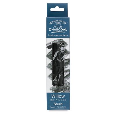 ARTISTS WILLOW CHARCOAL THICK 12 STICKS