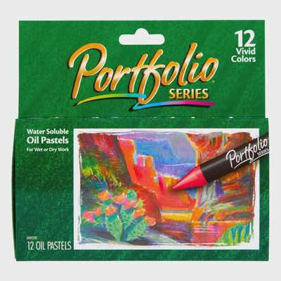 PORTFOLIO OIL PASTELS 12 COLOR SET WATER SOLUBLE