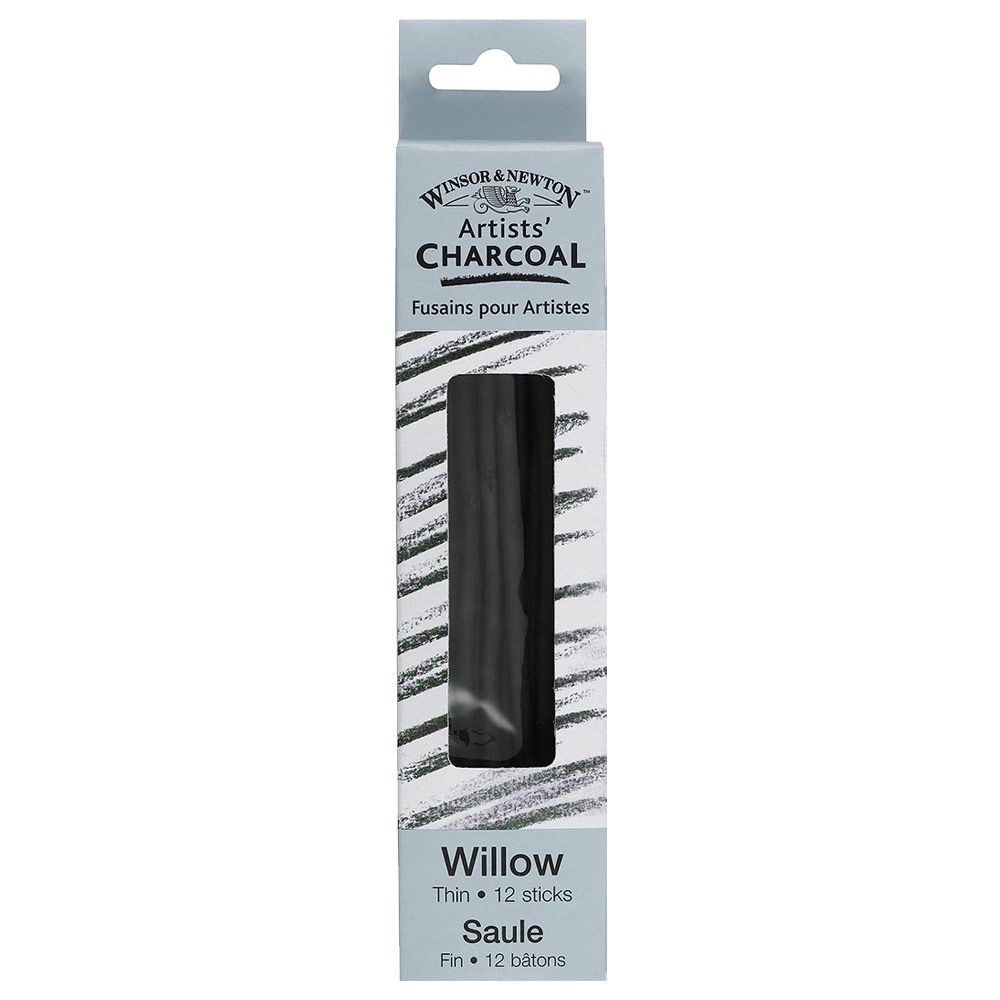 ARTISTS WILLOW CHARCOAL THIN 12 STICKS