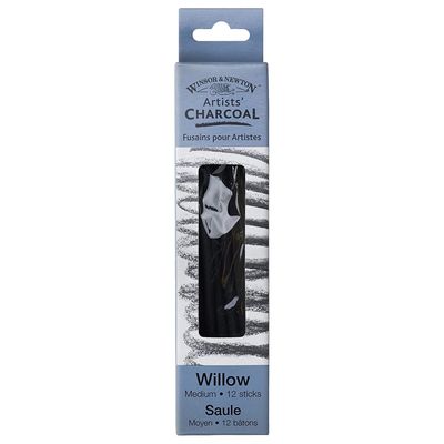 ARTISTS WILLOW CHARCOAL MEDIUM 12 STICKS