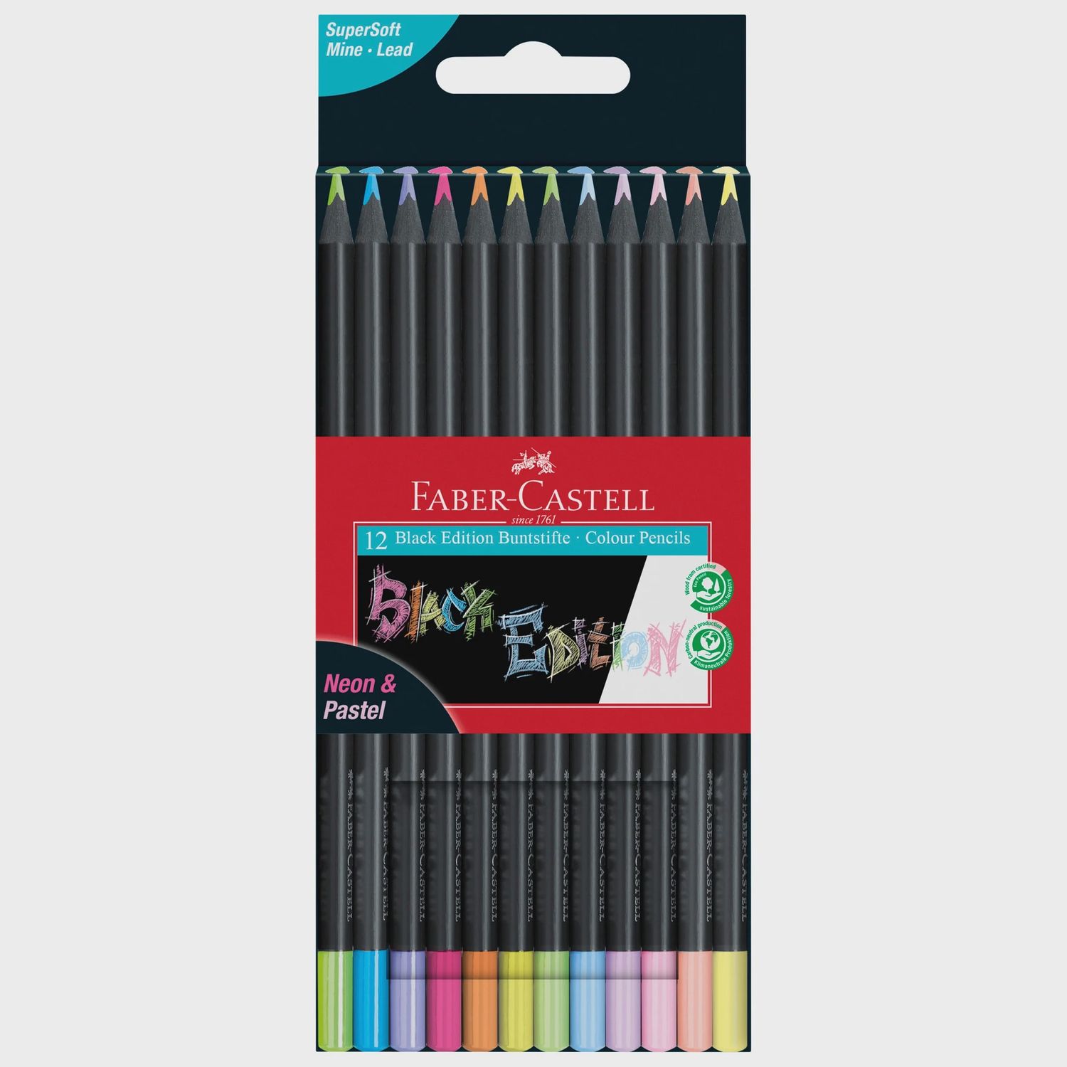 Color Pencils Black Edition Neon + Pastel