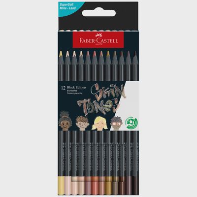 Color Pencils Black Edition Skin Tones 12ct Box