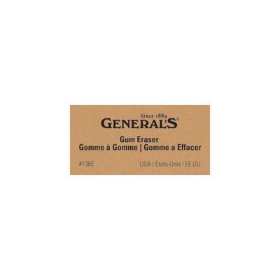 GENERAL PENCIL ART GUM ERASER 1 INCH X 2 INCH