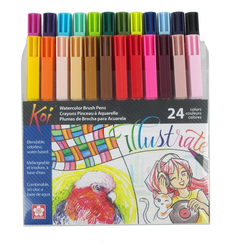 KOI CLR BRSH SET 24CLR