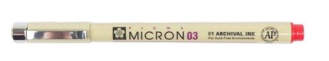 PIGMA MICRON .35MM 03 RED