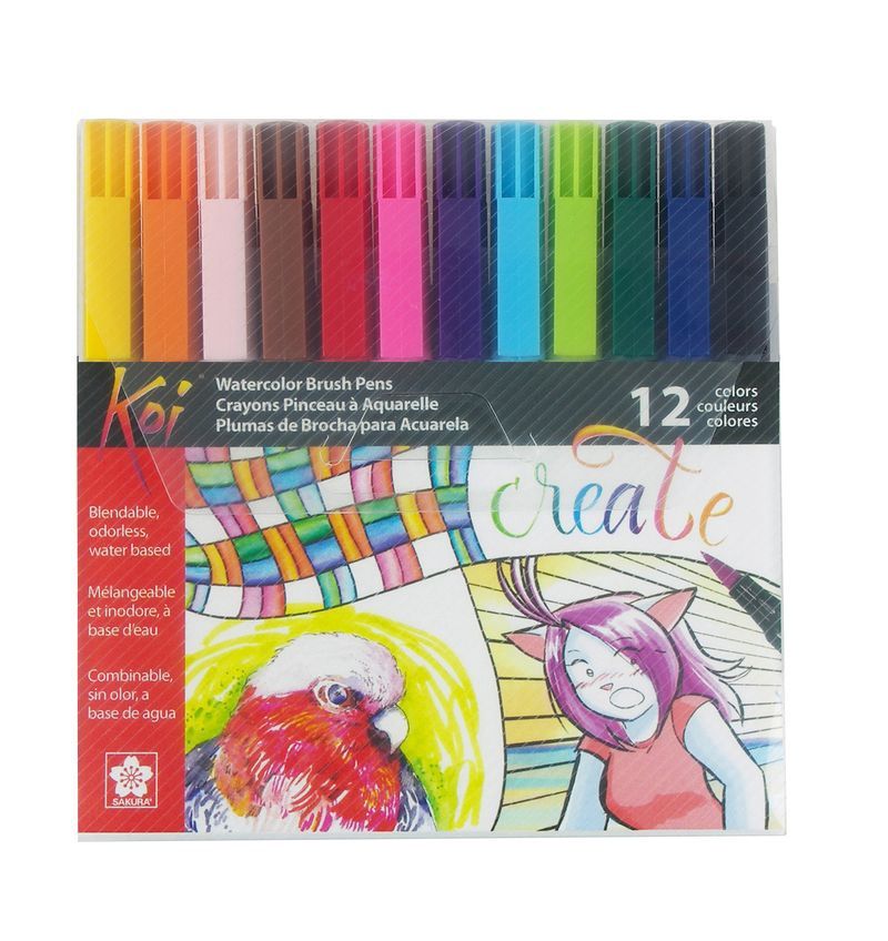 KOI CLR BRSH SET 12CLR