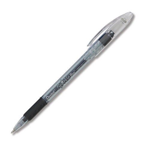 SPARKLE POP METALLIC GEL PEN 1.0MM BLACK / RED INK
