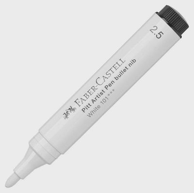 PITT BIG PEN BULLET TIP WHITE