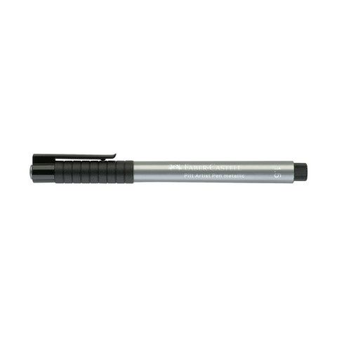 PITT ARTIST PEN 1.5MM BULLET NIB METALLIC SILVER