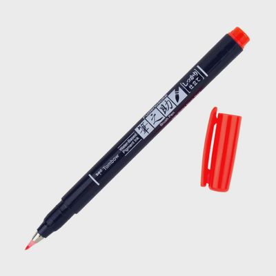 TOMBOW FUDENOSUKE BRUSH PEN NEON RED