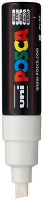 POSCA PC-8K PAINT MARKER BROAD CHISEL TIP WHITE