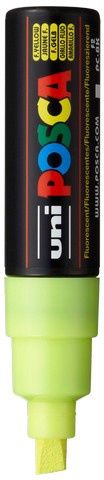 POSCA PC-8K PAINT MARKER BROAD CHISEL TIP FLUORESCENT YELLOW