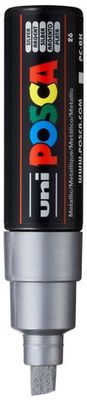 POSCA PC-8K PAINT MARKER BROAD CHISEL TIP SILVER