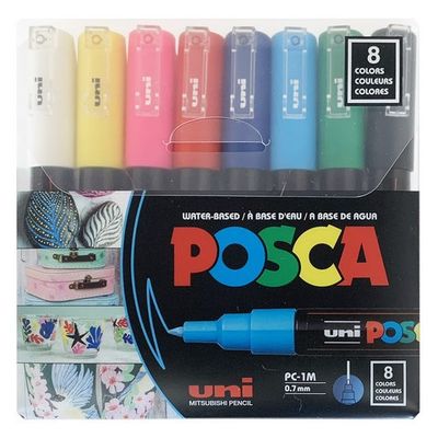 POSCA PC-1M PAINT MARKER X FINE BASIC 8 COLOR SET