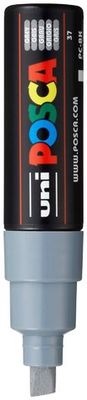 POSCA PC-8K PAINT MARKER BROAD CHISEL TIP GREY