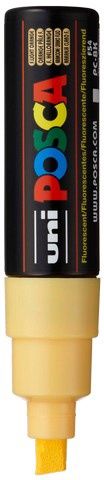 POSCA PC-8K PAINT MARKER BROAD CHISEL TIP FLUOR LIGHT ORANGE