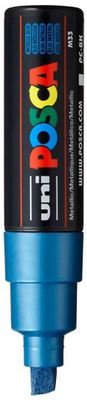 POSCA PC-8K PAINT MARKER BROAD CHISEL TIP METALLIC BLUE