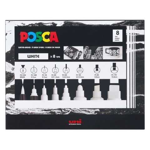 PC ALL SIZES SET/8 WHITE