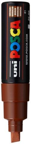 POSCA PC-8K PAINT MARKER BROAD CHISEL TIP BROWN