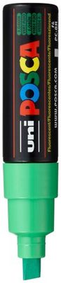 POSCA PC-8K PAINT MARKER BROAD CHISEL TIP FLUORESCENT GREEN