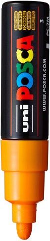 POSCA PC-7M PAINT MARKER BROAD BULLET TIP BRIGHT YELLOW