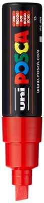 POSCA PC-8K PAINT MARKER BROAD CHISEL TIP RED