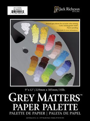 GREY PALETTE PAD 9X12